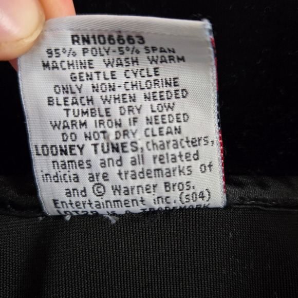 Y2K Vintage Lot 29 Black Looney Toons Velour Sylvester Rhinestone Polo Size 3XL - Picture 6 of 7